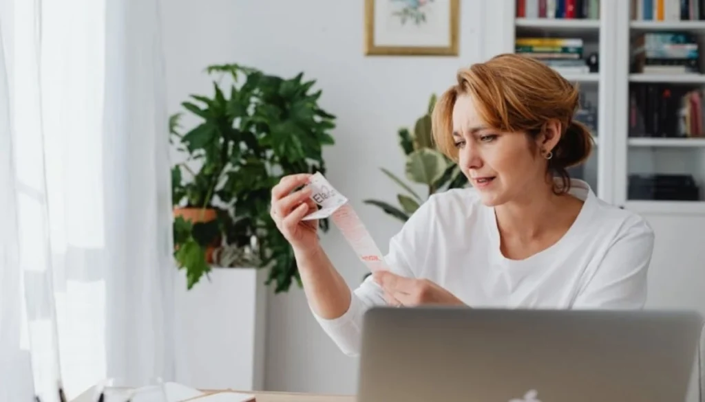 Una donna molto preoccupata